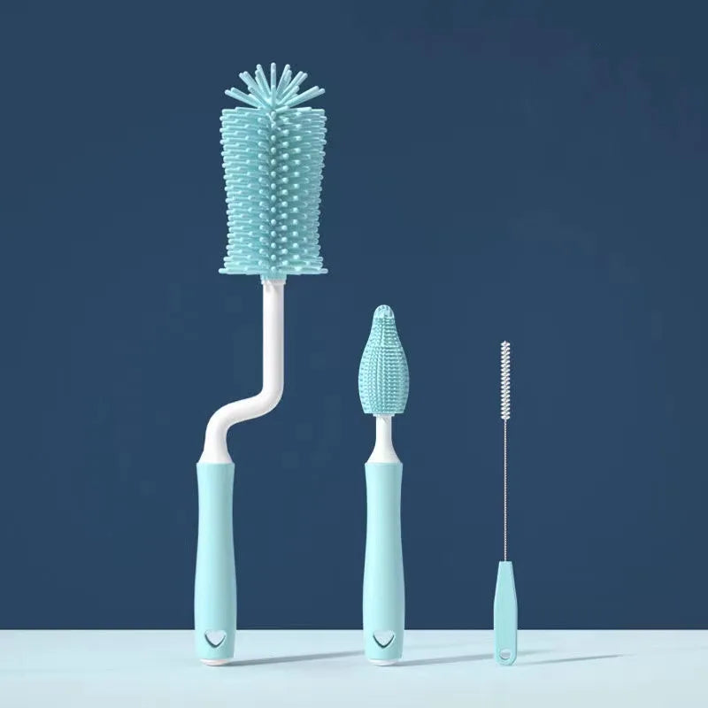 Silicone Bottle Cleaning Brush Baby Pacifier Straw Scrubber
