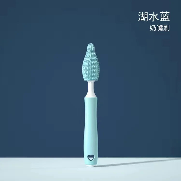 Silicone Bottle Cleaning Brush Baby Pacifier Straw Scrubber
