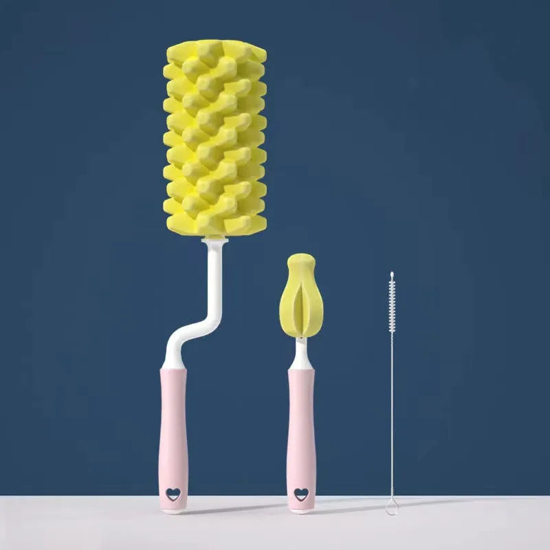 Silicone Bottle Cleaning Brush Baby Pacifier Straw Scrubber