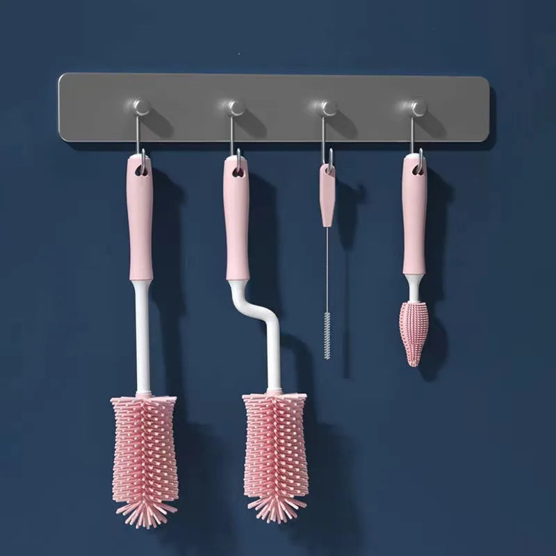 Silicone Bottle Cleaning Brush Baby Pacifier Straw Scrubber