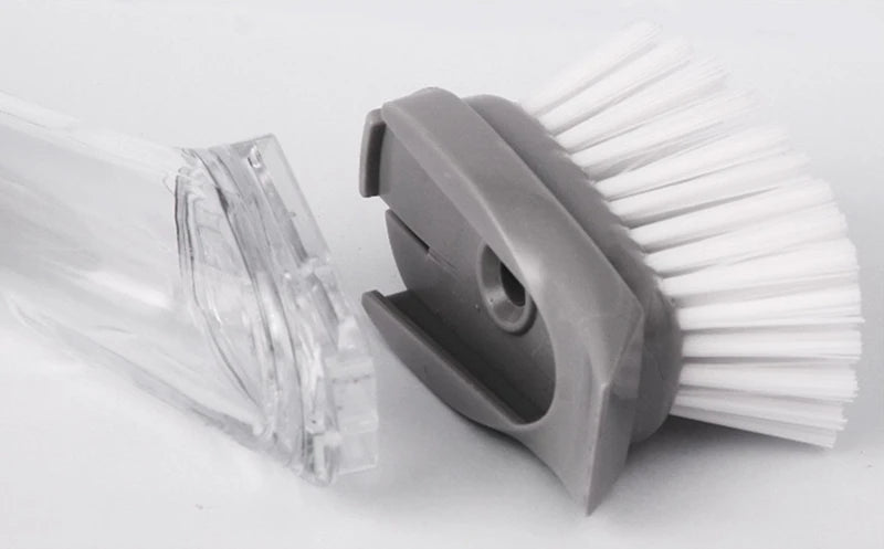 Refillable Liquid Cleaning Brush Kitchen Bowl Scrubber