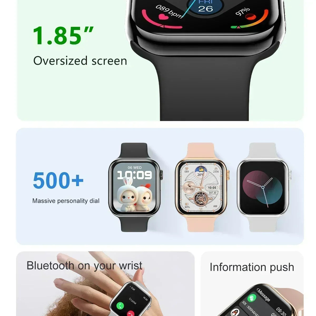 2025 For Apple GPS Watch 10 Smart Watch NFC Men HD AMOLED Memory Music 3D Surround Bluetooth Call Waterproof Smartwatch Woman