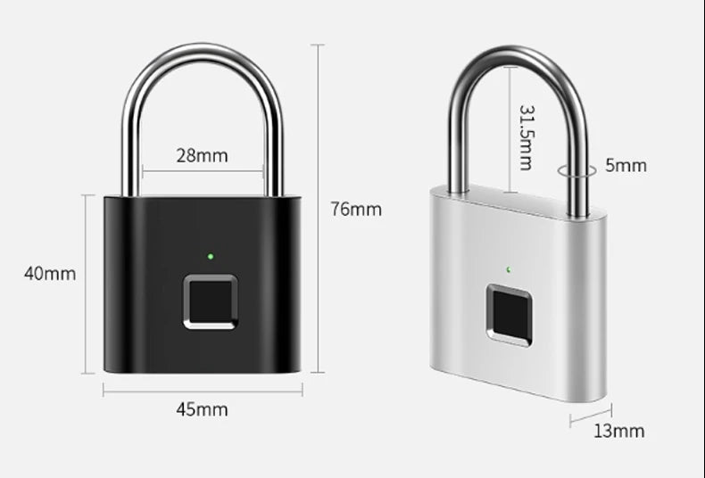 Waterproof Door Lock 0.2sec Unlock Security Padlock for House