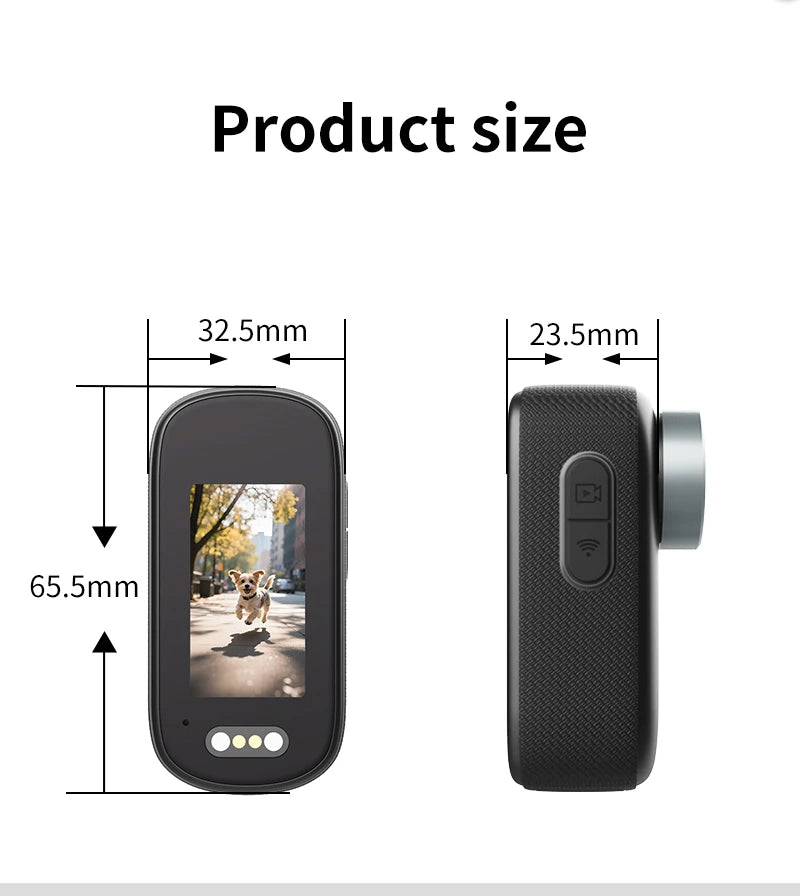 Small WiFi mini 4K camera supports mobile app live broadcast built-in 800mAh battery camera built-in microphone