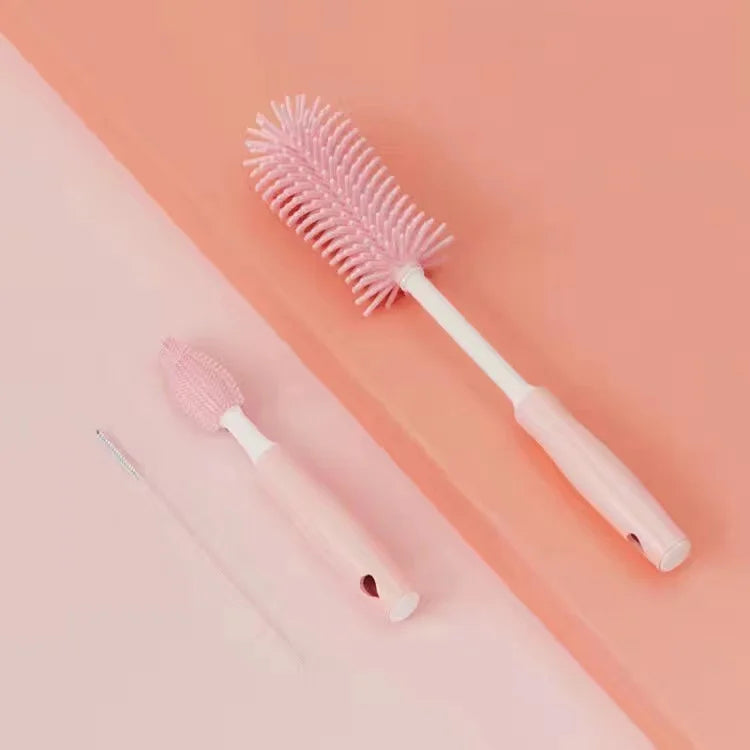 Silicone Bottle Cleaning Brush Baby Pacifier Straw Scrubber