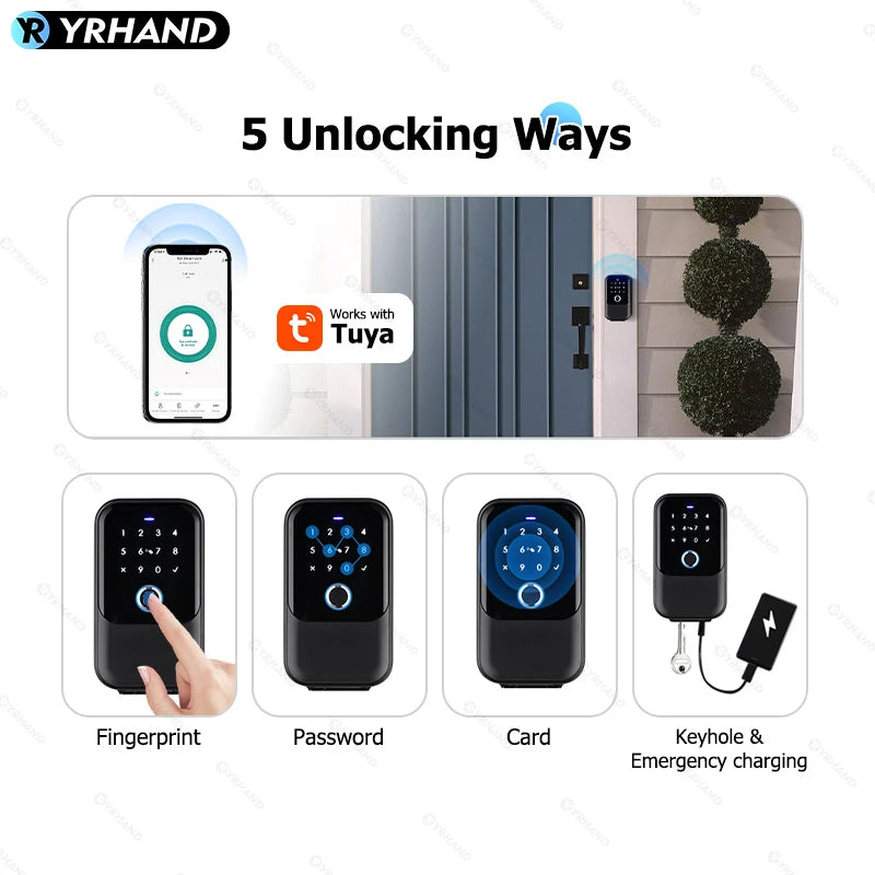 YRHAND TTlock password Smart Fingerprint Digital card