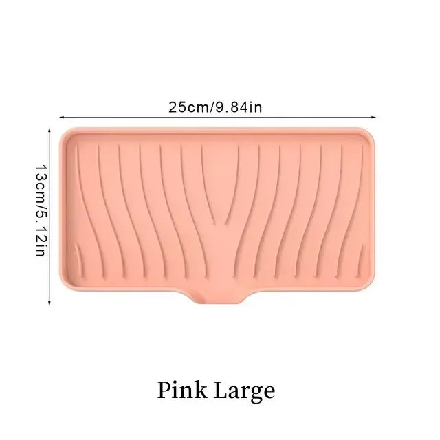 Silicone Bathroom Soap Dishes Sink Sponge Holder for Kitchen, Shower Soap Sponge Tray Counter Rubber Soap Dish with Drain