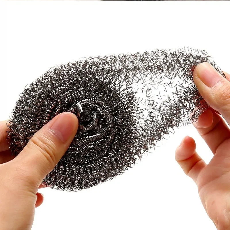New Steel Wire Ball for Pot Pans Dishes Rust Remover Stainless Steel Cleaning Balls Kitchen Dishwashing Cleaner Brush Scrubbers