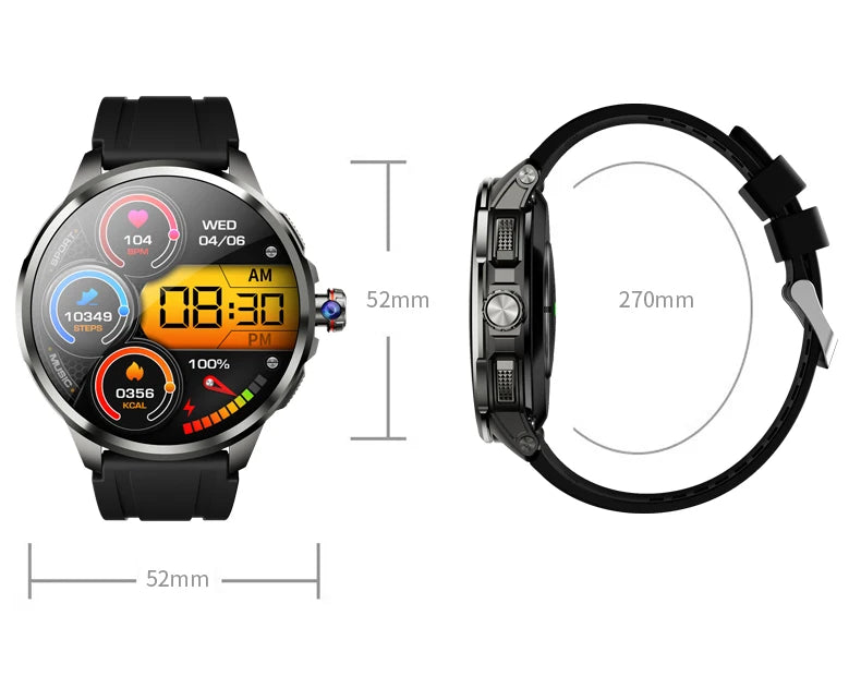 H99 Cellular 4G Card Version Smart Watch AMOLED Wifi GPS Camera 3+32GB Bluetooth Men Women Smartwatch Wireless Video 2024
