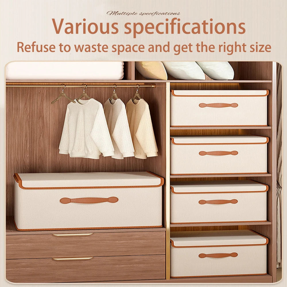 Cube Bins Boxes with Lids, Foldable Clothing Storage