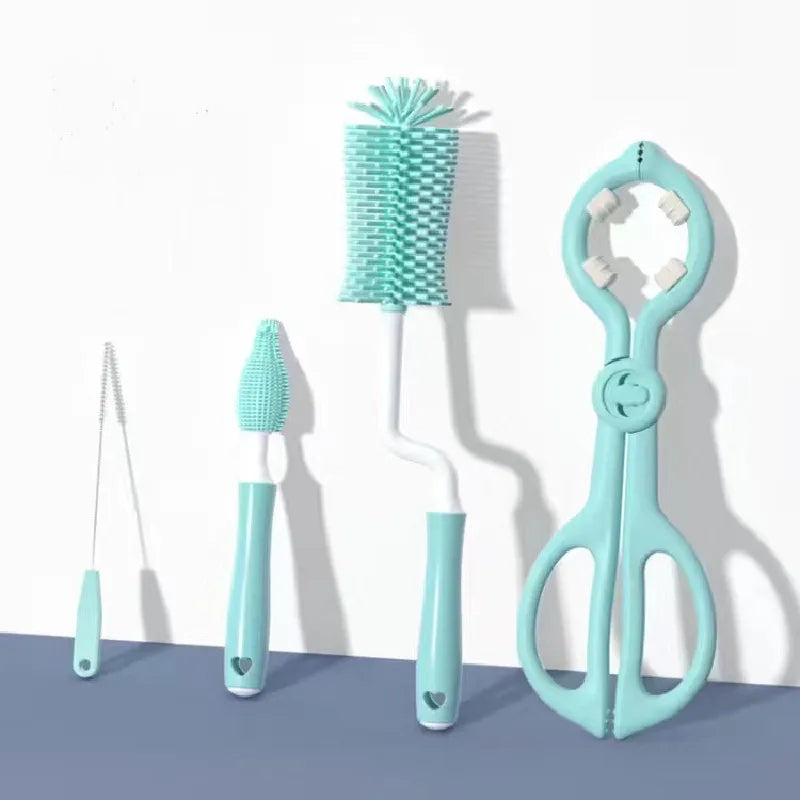 Silicone Bottle Cleaning Brush Baby Pacifier Straw Scrubber