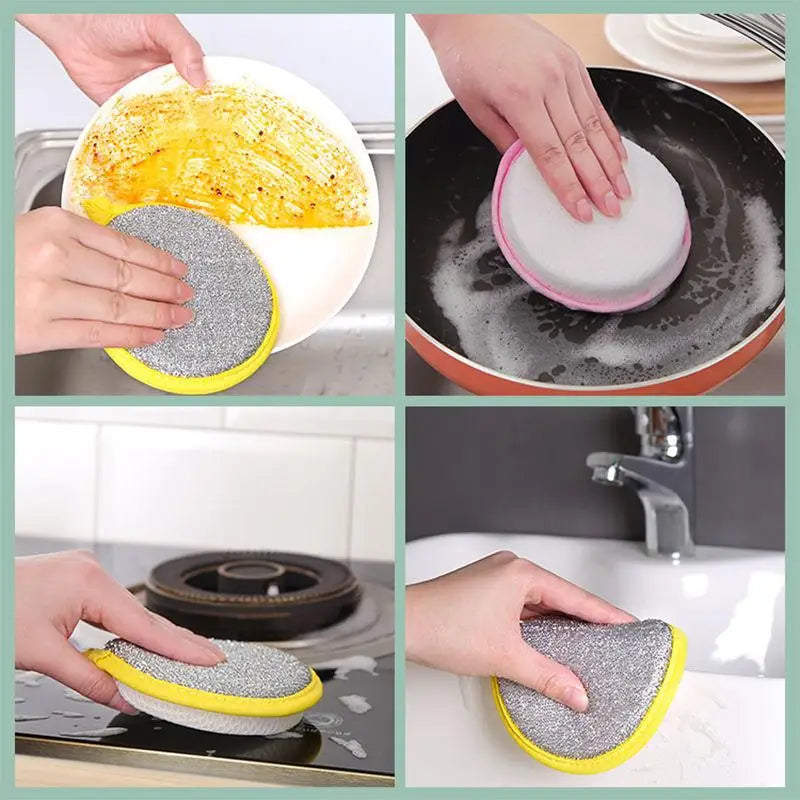 10/5/3PCS Double Side Dishwashing Sponge Dish