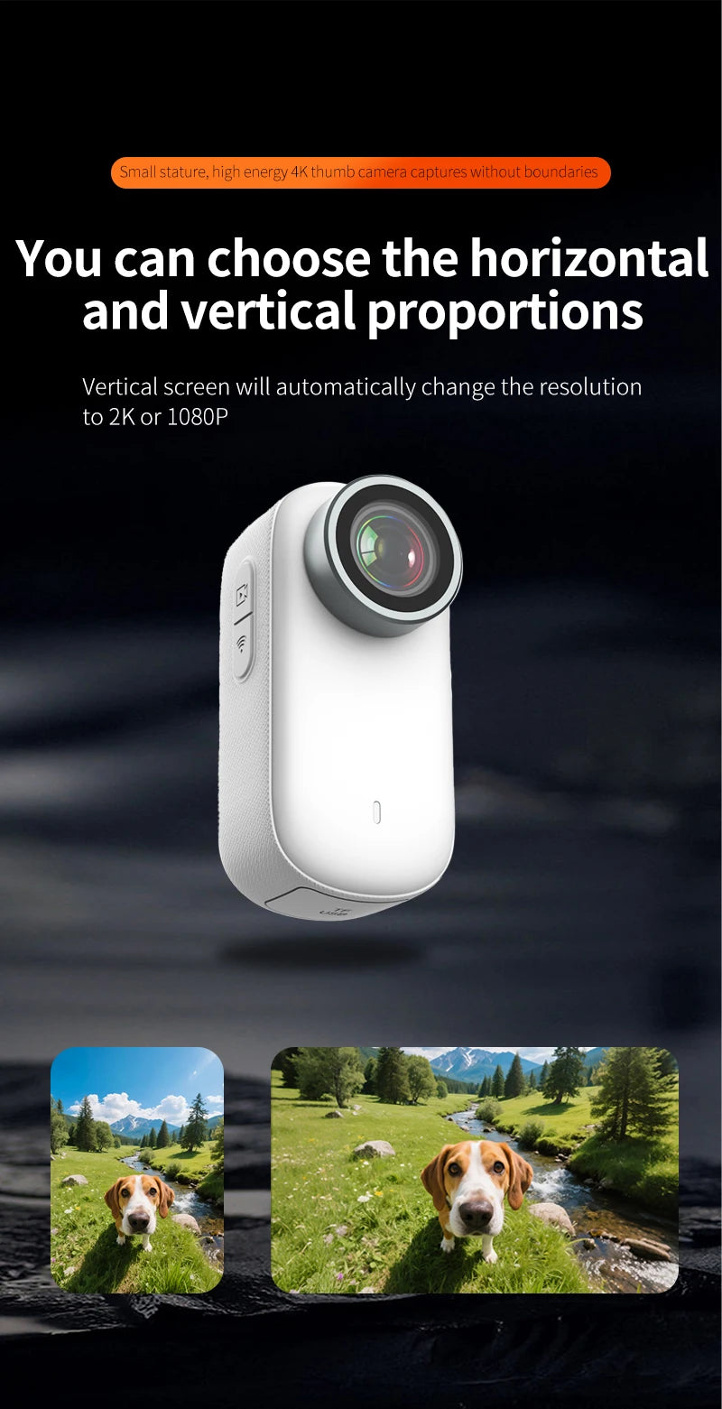 Small WiFi mini 4K camera supports mobile app live broadcast built-in 800mAh battery camera built-in microphone