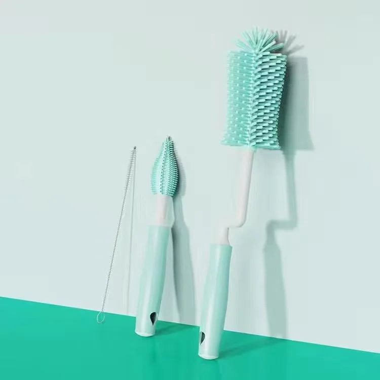 Silicone Bottle Cleaning Brush Baby Pacifier Straw Scrubber
