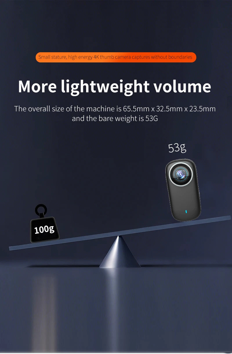 Small WiFi mini 4K camera supports mobile app live broadcast built-in 800mAh battery camera built-in microphone