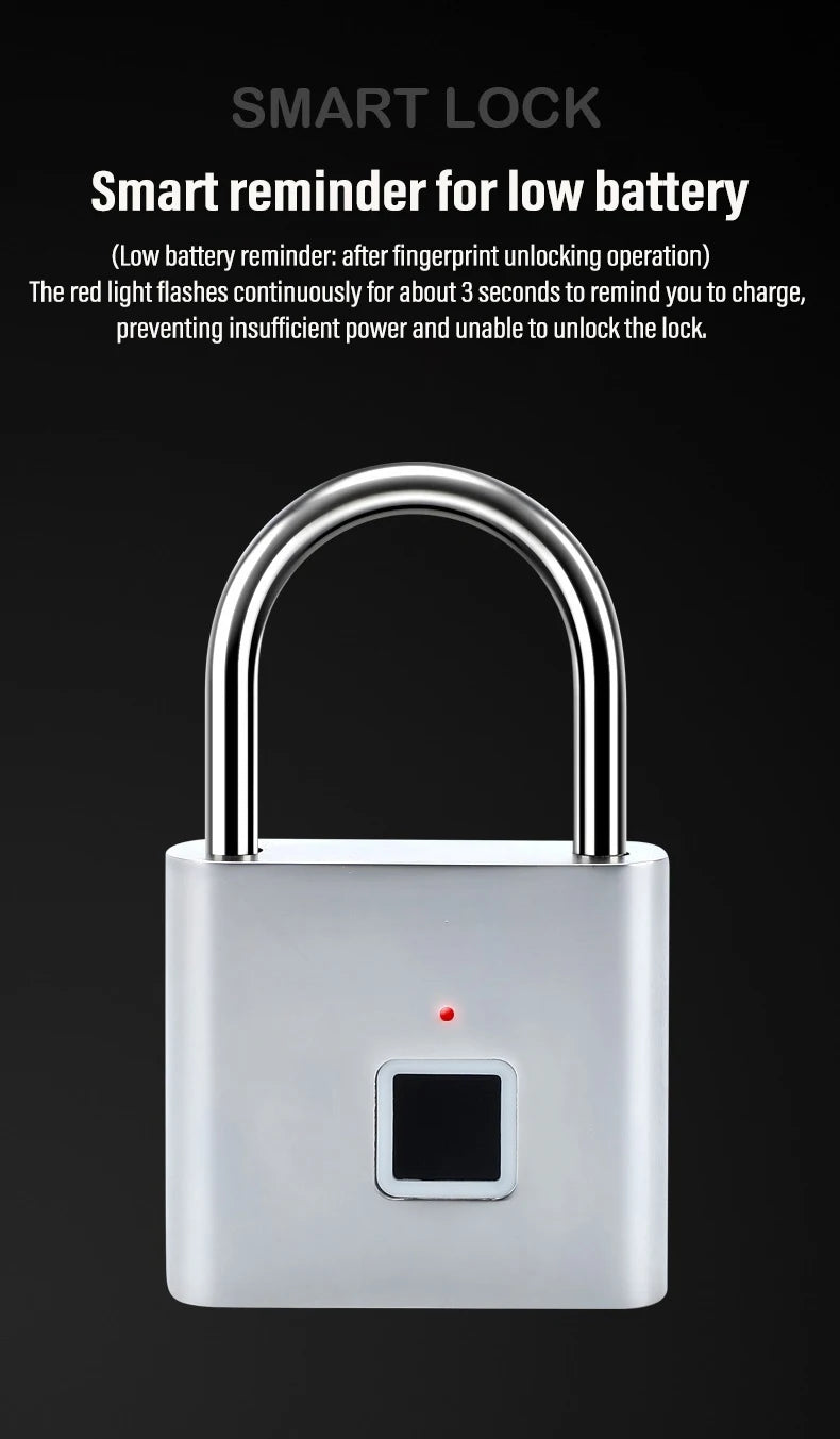 Waterproof Door Lock 0.2sec Unlock Security Padlock for House
