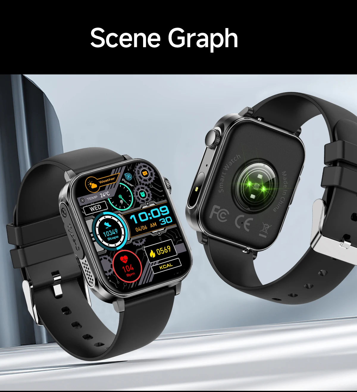 LIGE 1.83" HD Screen Smart Watch Men BT Call type-c Fast Charging New Watches IP67 Waterproof Sports Health Monitor Smartwatches
