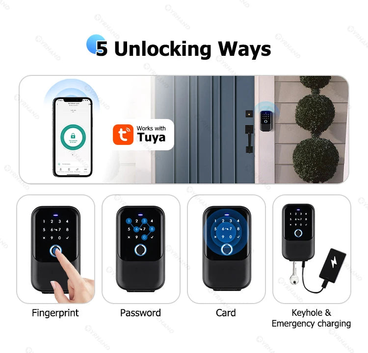 YRHAND TTlock password Smart Fingerprint Digital card