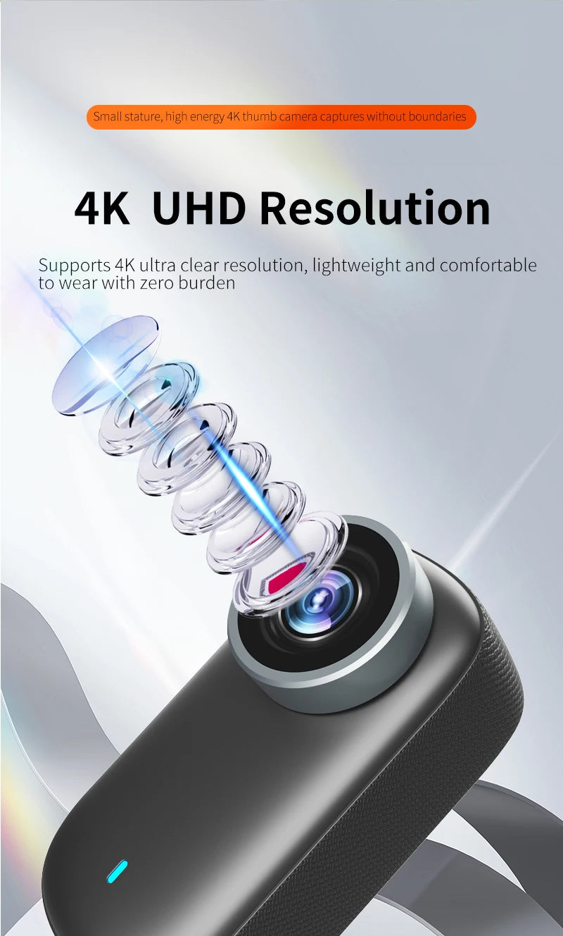Small WiFi mini 4K camera supports mobile app live broadcast built-in 800mAh battery camera built-in microphone