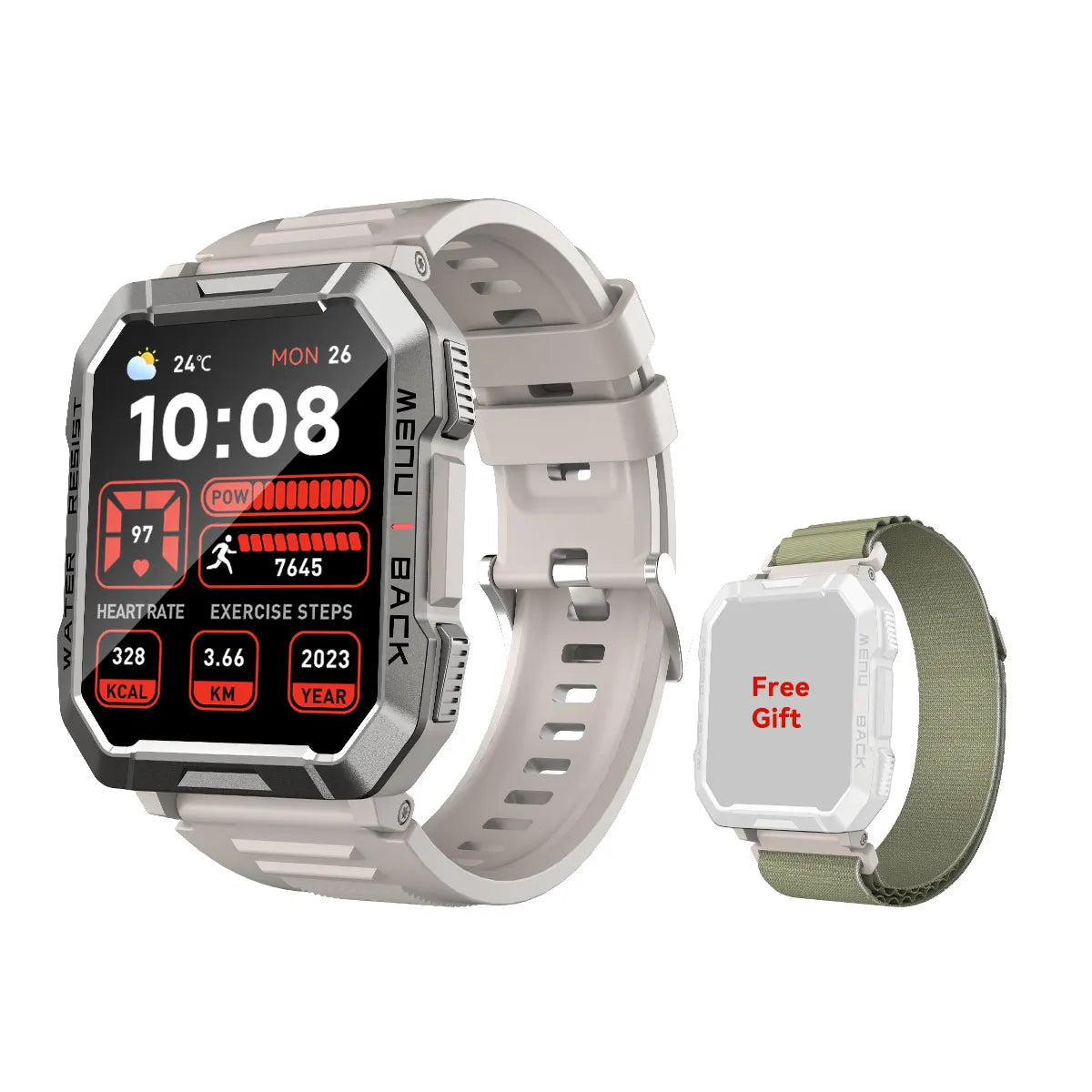 Blackview W60 2024 New Smartwatch 2.01'' HD Display TFT Rugged Smart Watch for Outdoor With Emergency Lighting Bluetooth Calling
