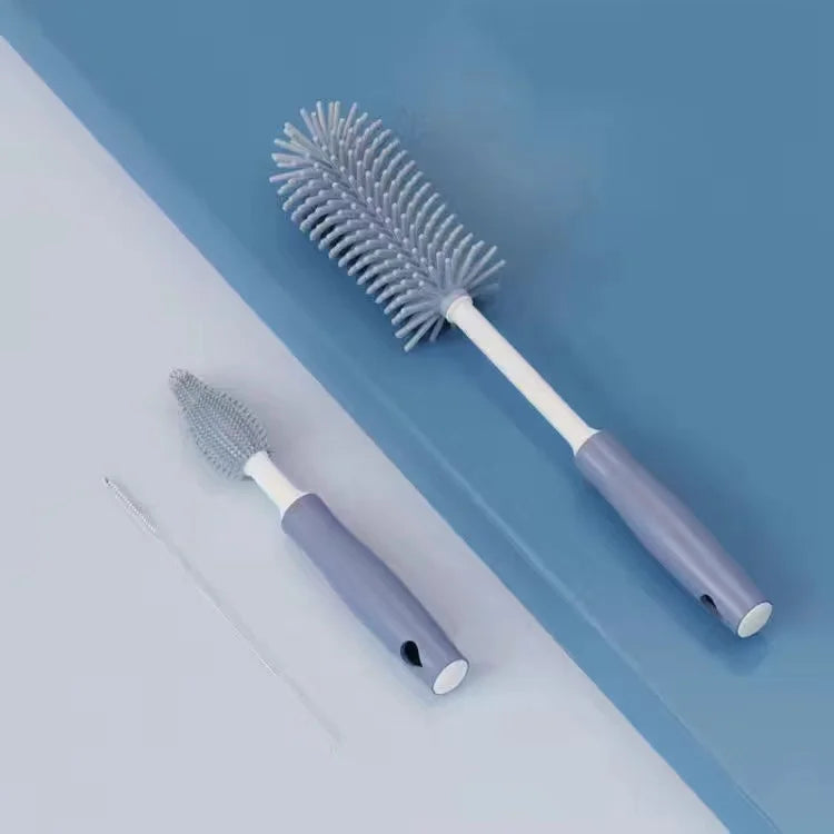 Silicone Bottle Cleaning Brush Baby Pacifier Straw Scrubber