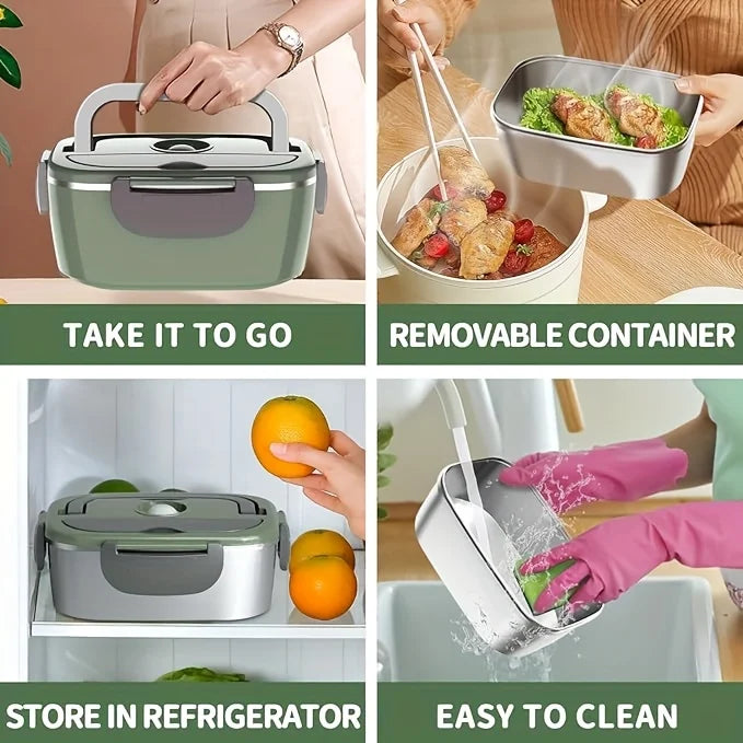 1.5 L 60W Electric Lunch Box Food Warmer Portable Food Heater