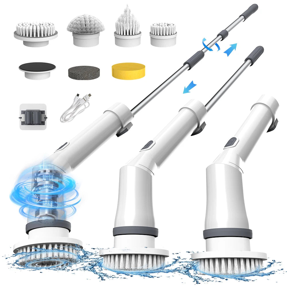 Viladepot Electric Cleaning Brush 9 in 1 Multifunctional Wireless Rotatable Cleaning
