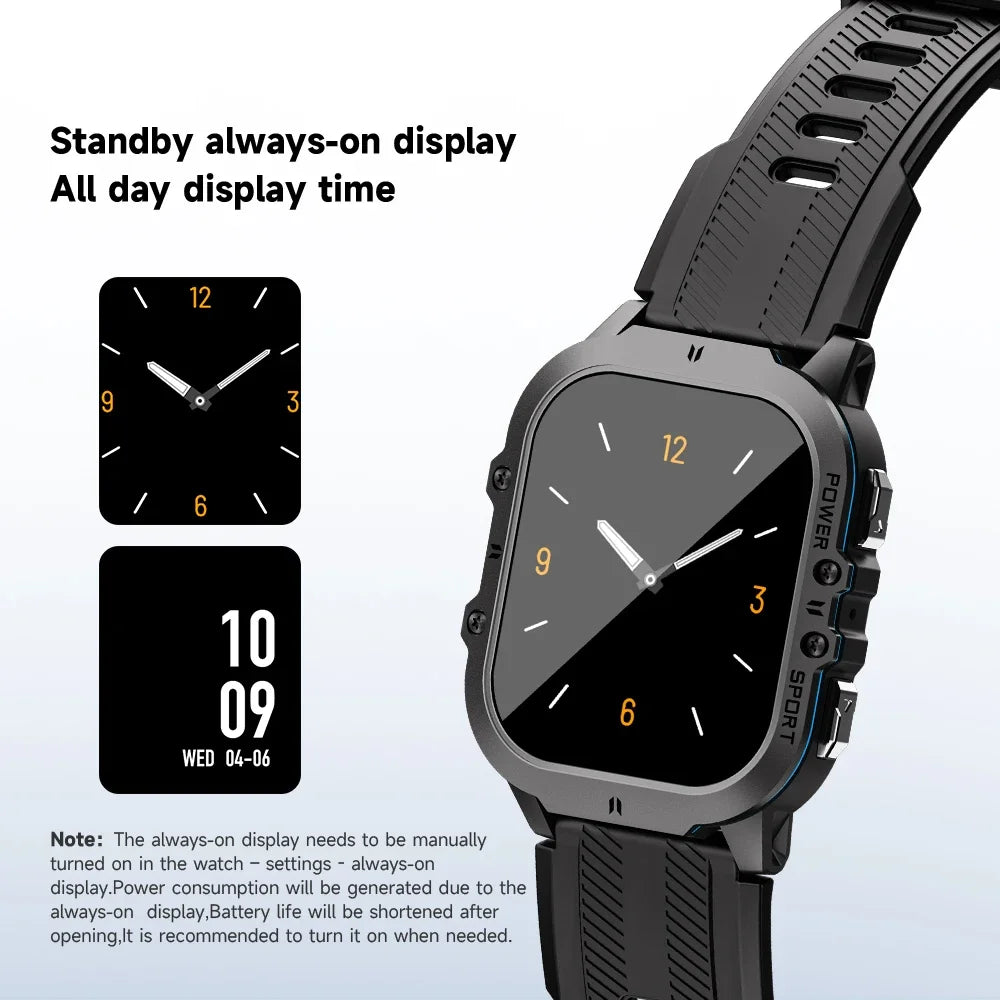 OUKITEL Smart Watch BT20 Sport SmartWatch BT5.2 350mAh 1.96" AMOLED Display