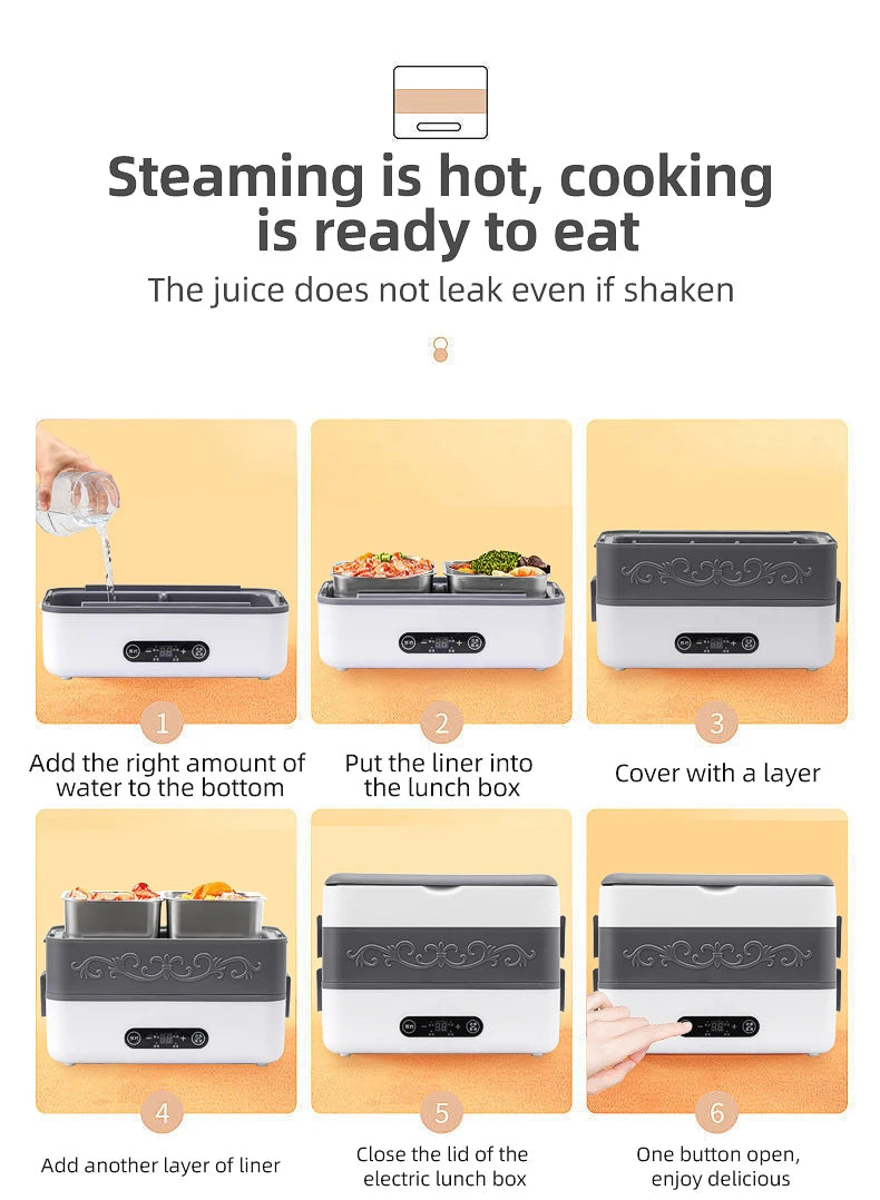 Large Capacity Electric Food Heater Pre-Heating Plug-In Steaming Cooking