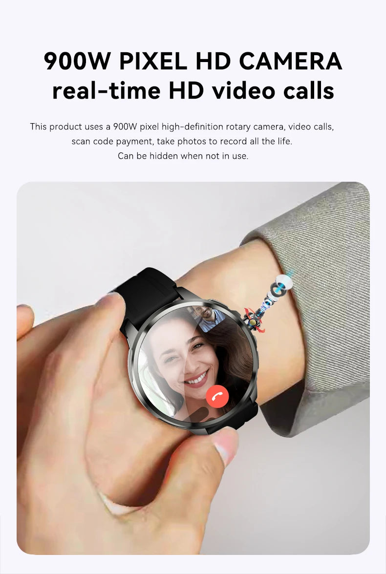 H99 Cellular 4G Card Version Smart Watch AMOLED Wifi GPS Camera 3+32GB Bluetooth Men Women Smartwatch Wireless Video 2024