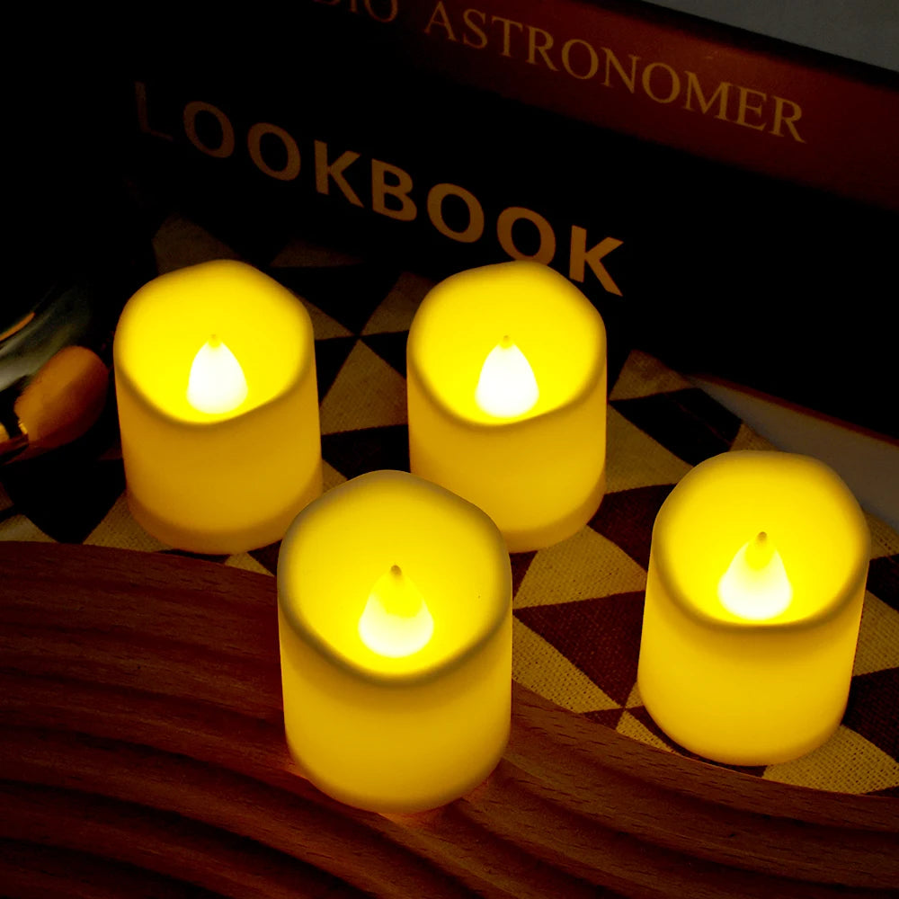 6/1Pcs LED Flameless Candle Lights Battery Powered Creative Wave Wishing Tealights Home Christmas Birthday Party Decors Lighting