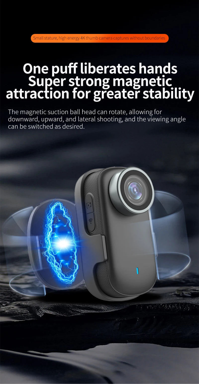 Small WiFi mini 4K camera supports mobile app live broadcast built-in 800mAh battery camera built-in microphone
