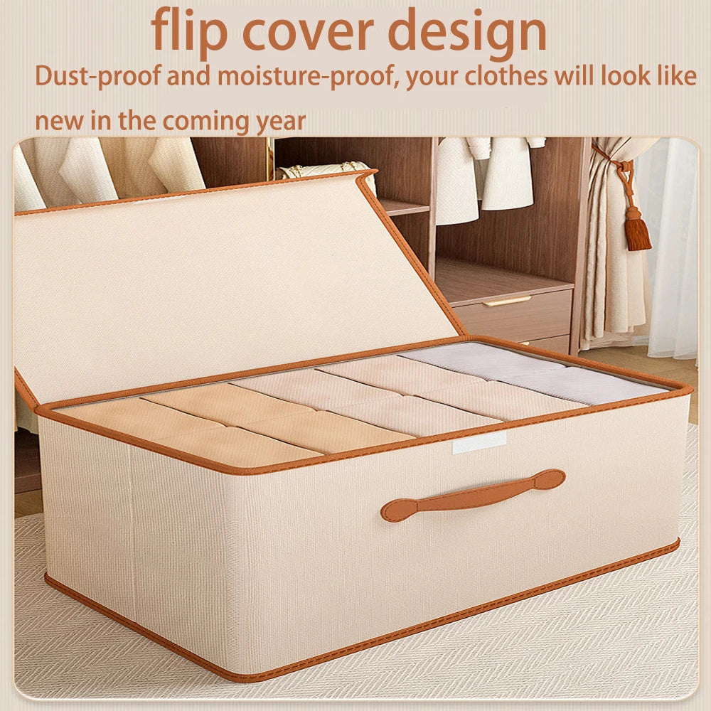 Cube Bins Boxes with Lids, Foldable Clothing Storage