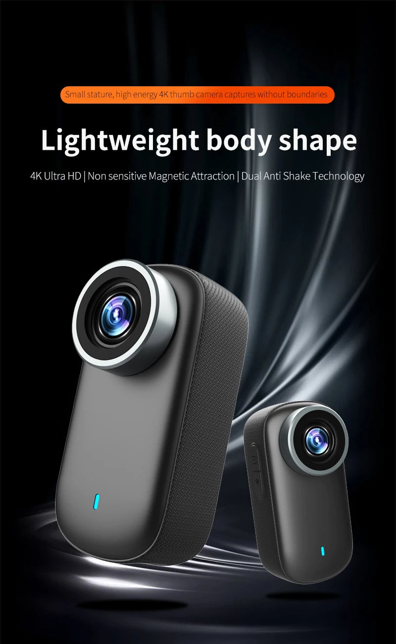 Small WiFi mini 4K camera supports mobile app live broadcast built-in 800mAh battery camera built-in microphone
