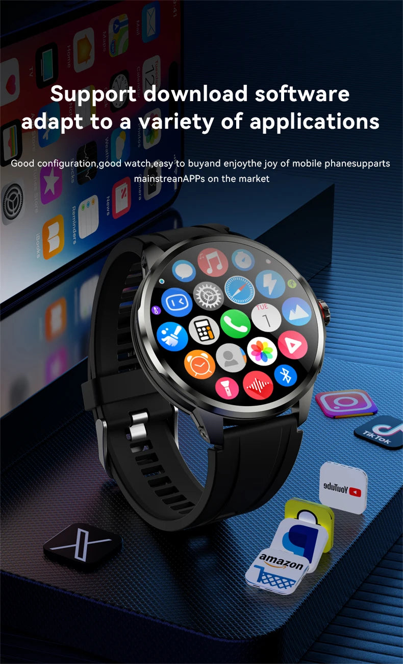 H99 Cellular 4G Card Version Smart Watch AMOLED Wifi GPS Camera 3+32GB Bluetooth Men Women Smartwatch Wireless Video 2024