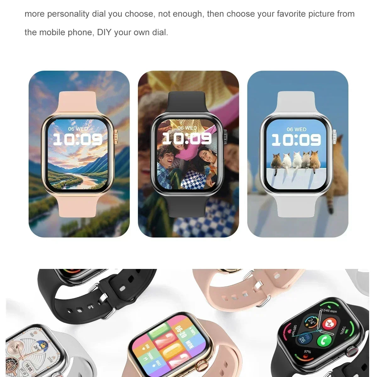 2025 For Apple GPS Watch 10 Smart Watch NFC Men HD AMOLED Memory Music 3D Surround Bluetooth Call Waterproof Smartwatch Woman