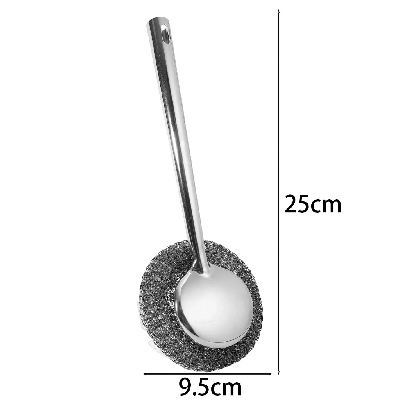 20/1x Steel Wool Scrubber with Handle Stainless Steel