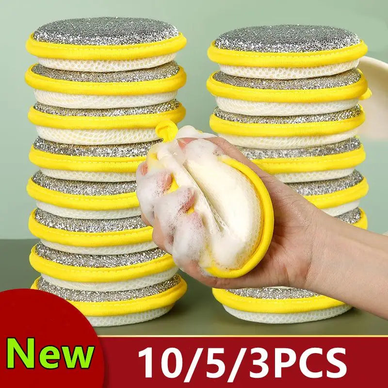 10/5/3PCS Double Side Dishwashing Sponge Dish