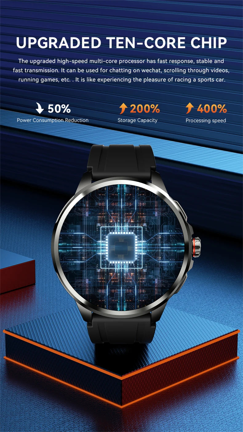 H99 Cellular 4G Card Version Smart Watch AMOLED Wifi GPS Camera 3+32GB Bluetooth Men Women Smartwatch Wireless Video 2024