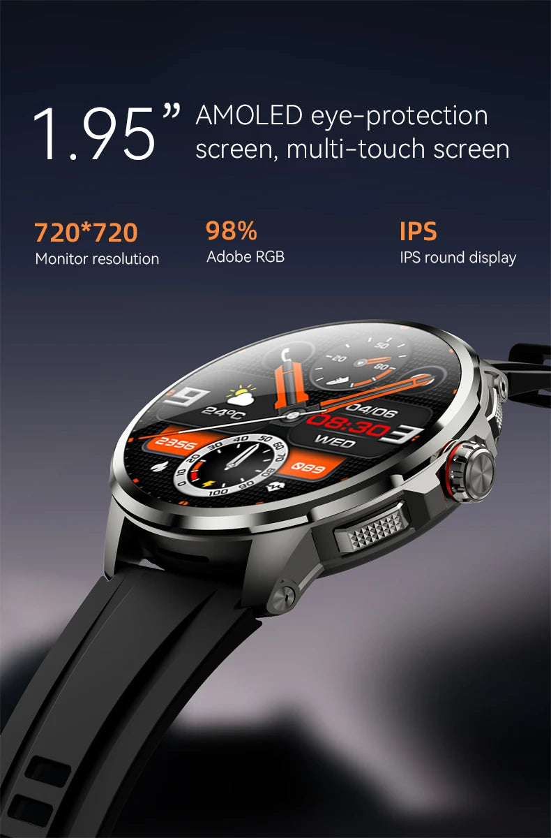 H99 Cellular 4G Card Version Smart Watch AMOLED Wifi GPS Camera 3+32GB Bluetooth Men Women Smartwatch Wireless Video 2024