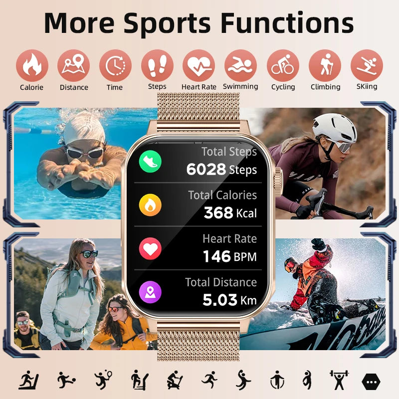 LIGE 1.83" HD Screen Smart Watch Men BT Call type-c Fast Charging New Watches IP67 Waterproof Sports Health Monitor Smartwatches