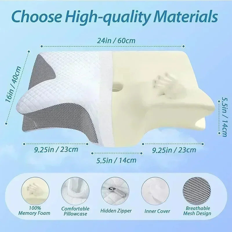 Sleep Memory Neck Pillow Butterfly Slow Rebound Comfortable Memory Foam