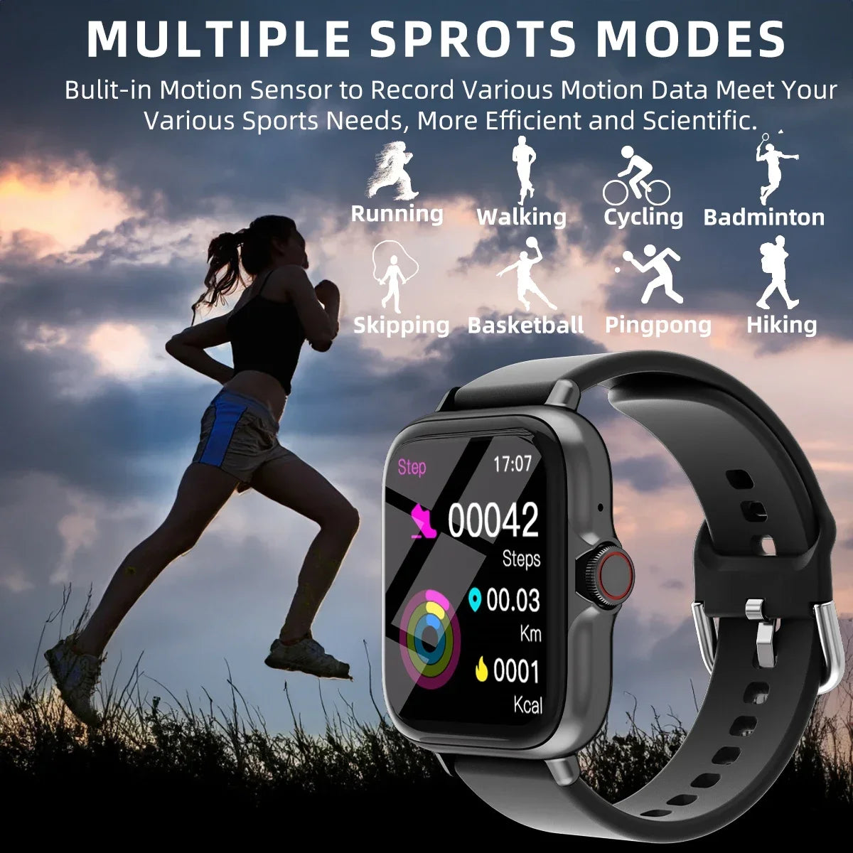 Xiaomi Waterproof Smart Watch with Message Answer Call Sleep Monitoring Pedometer Information Alerts For iPhone Android All