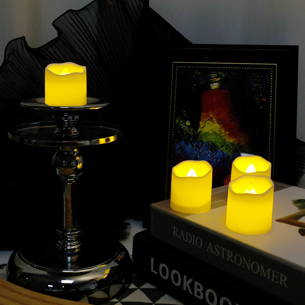 6/1Pcs LED Flameless Candle Lights Battery Powered Creative Wave Wishing Tealights Home Christmas Birthday Party Decors Lighting