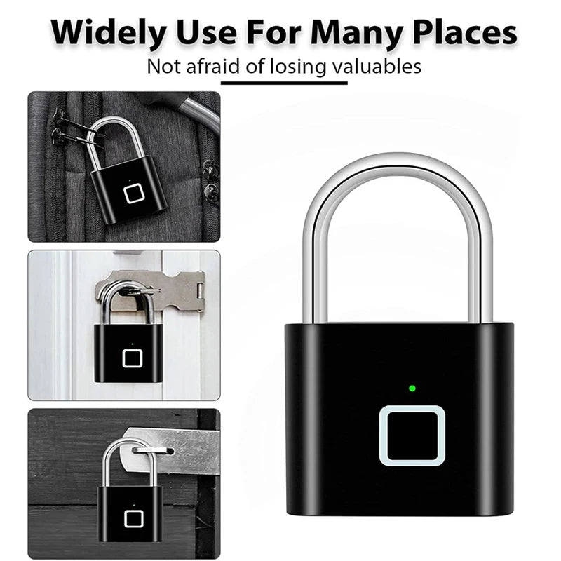 Waterproof Door Lock 0.2sec Unlock Security Padlock for House