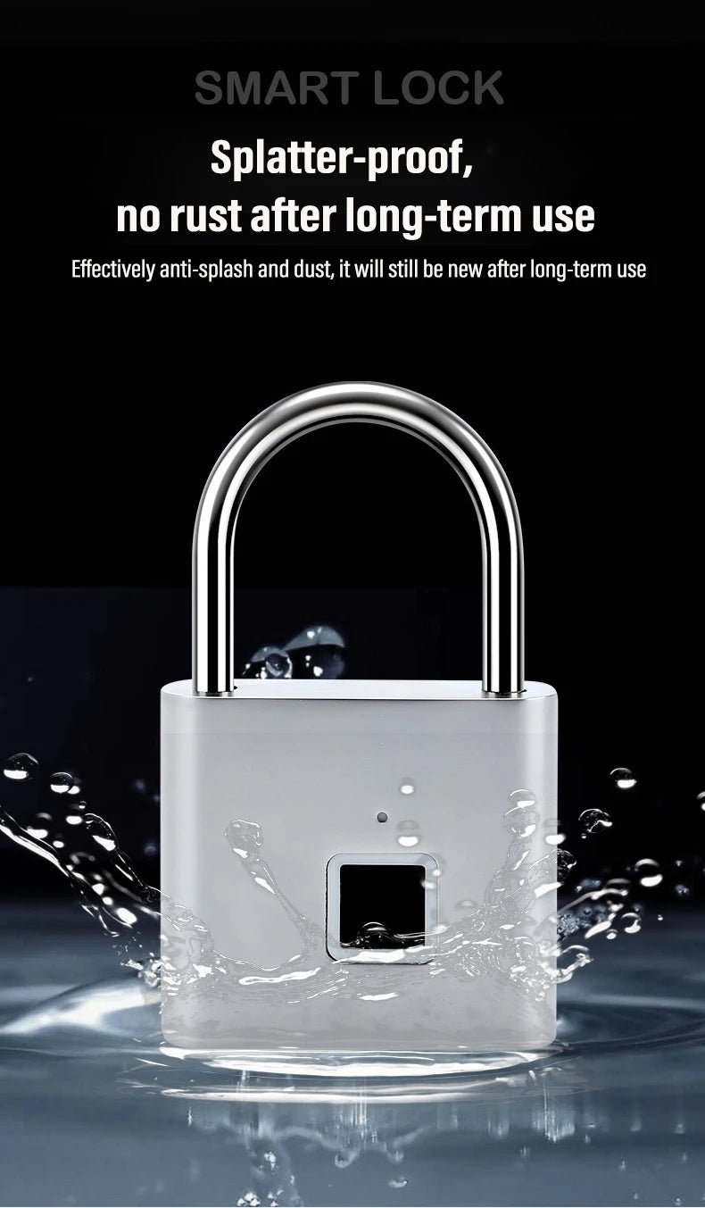 Waterproof Door Lock 0.2sec Unlock Security Padlock for House