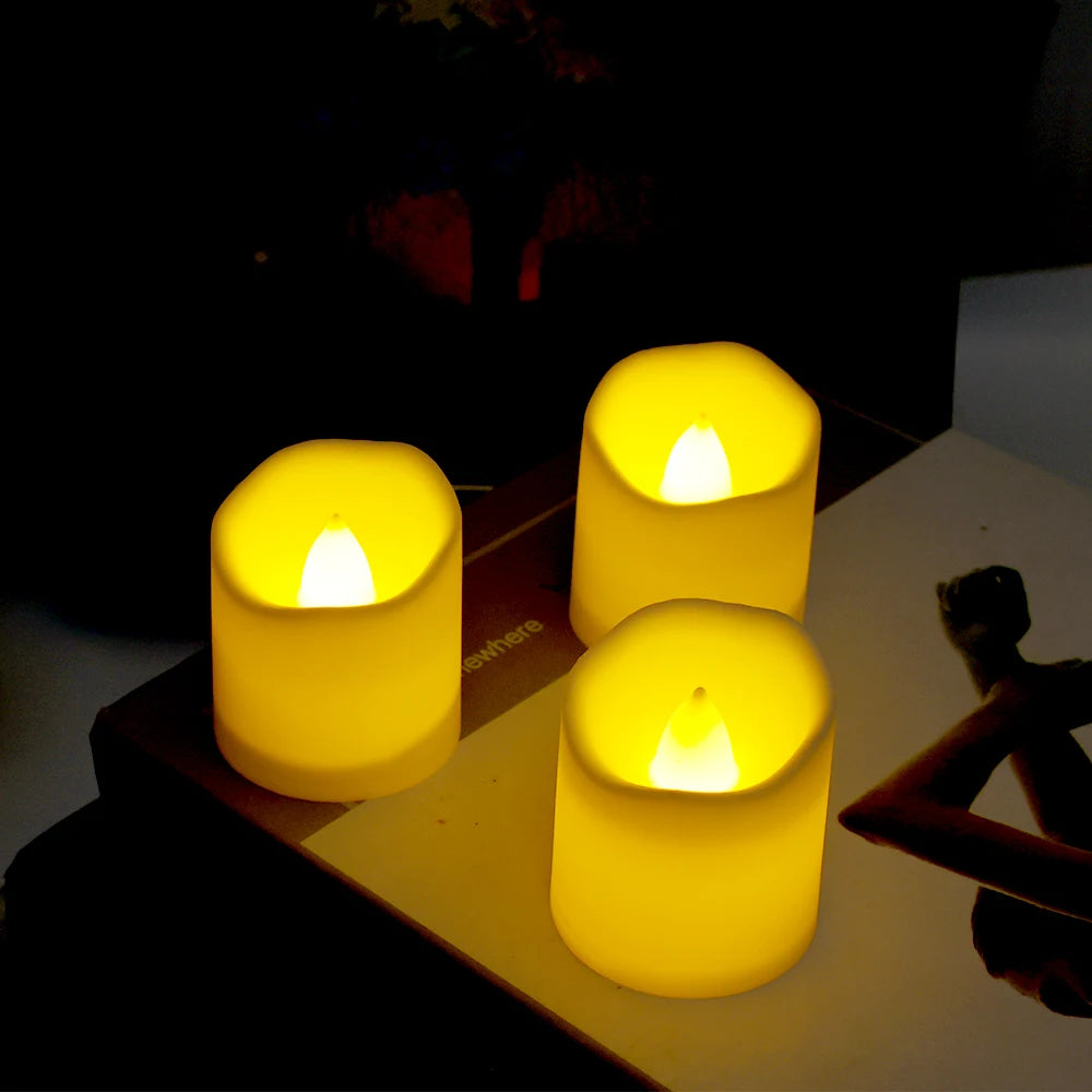 6/1Pcs LED Flameless Candle Lights Battery Powered Creative Wave Wishing Tealights Home Christmas Birthday Party Decors Lighting