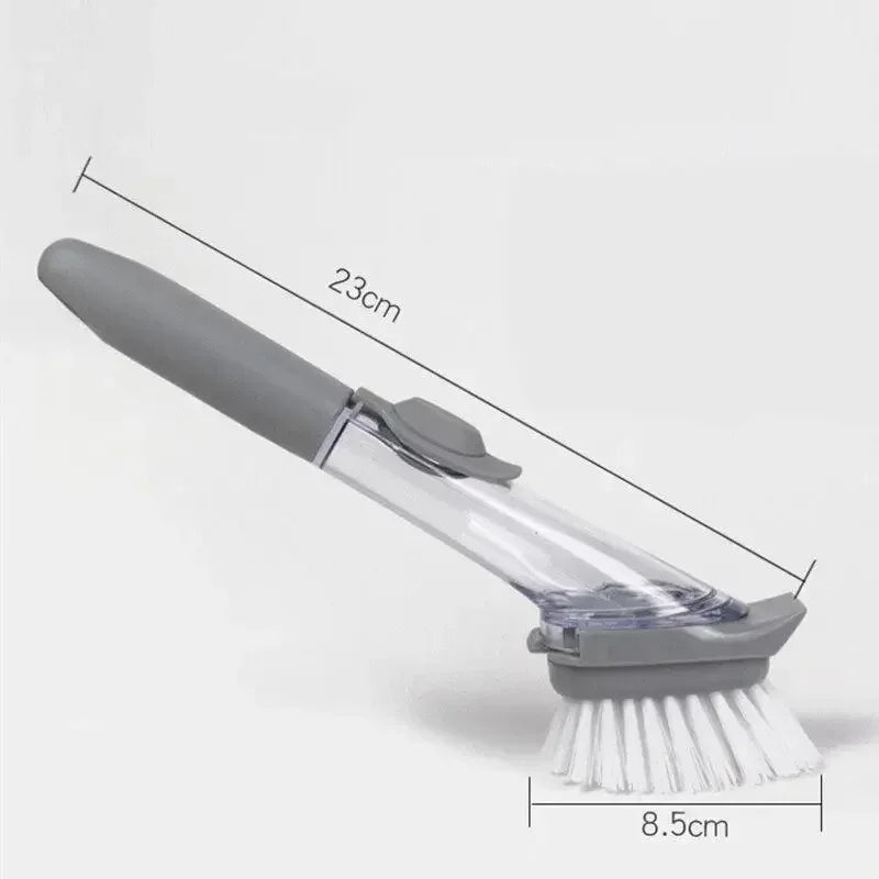 Refillable Liquid Cleaning Brush Kitchen Bowl Scrubber