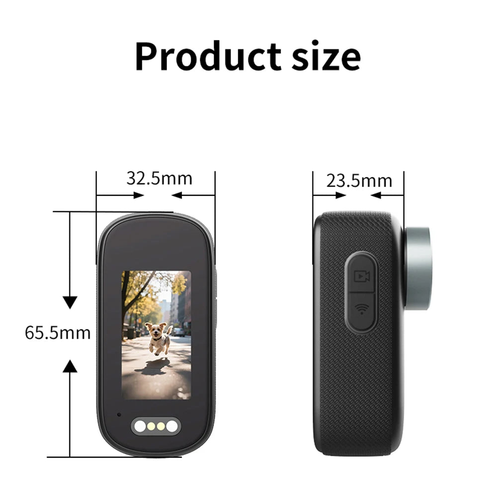 Small WiFi mini 4K camera supports mobile app live broadcast built-in 800mAh battery camera built-in microphone