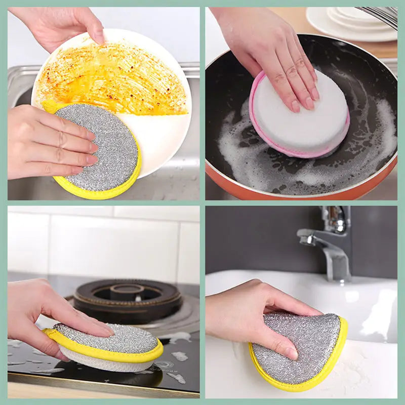 10/5/3PCS Double Side Dishwashing Sponge Dish